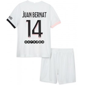 Jalkapallo Pelipaidat Paris Saint-Germain Juan Bernat 14 Lasten Vieraspaita 2021-2022 Lyhythihainen